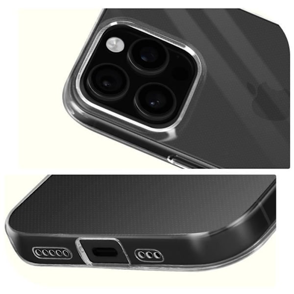 Fodral - MAYAXESS - iPhone 16 Pro Max - Mjuk silikon - Genomskinlig - Ökat skydd Transparent