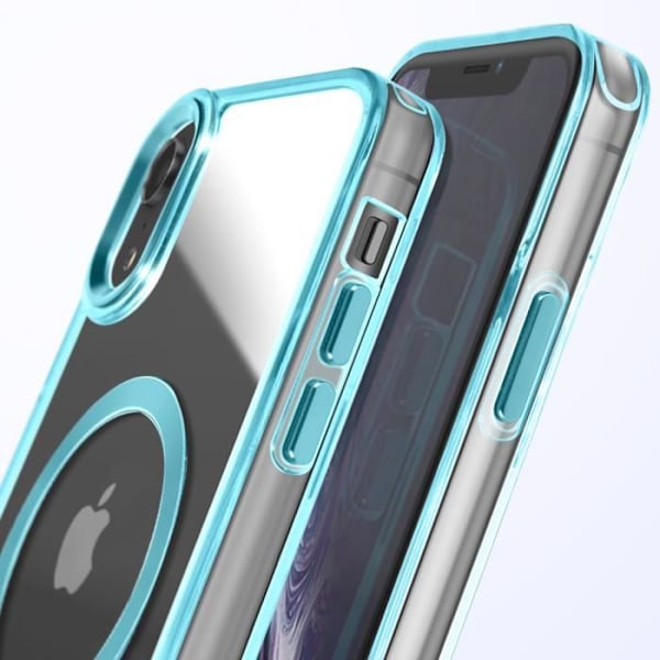 MagSafe-skal för iPhone XR Bakglas Färg Blå Blå