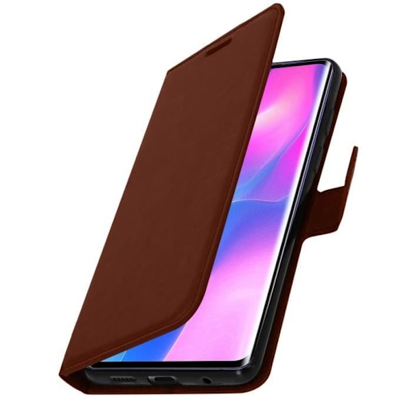 Etui - AVIZAR - Mi Note 10 Lite - Vintage Læder - Fleksibel - Håndledsrem Inkluderet kastanj