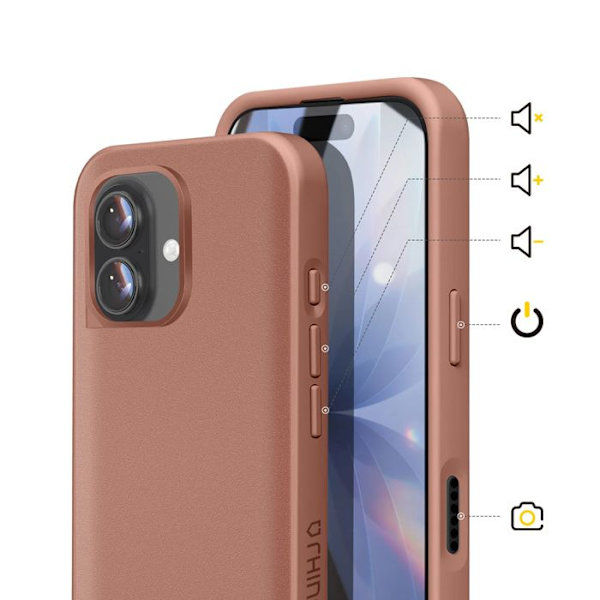 "Coque til iPhone 17 Model SolidX Stødabsorberende 3,5 m certificeret MIL-STD 810G Rhinoshield Antik Rosa" Ros