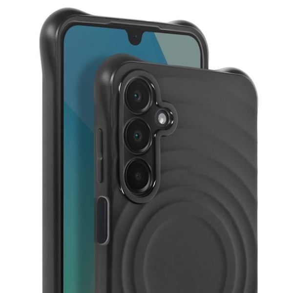 Coque Silikone til Samsung Galaxy A16 Stødabsorberende 3D Vågedeksl iMak Sort Svart