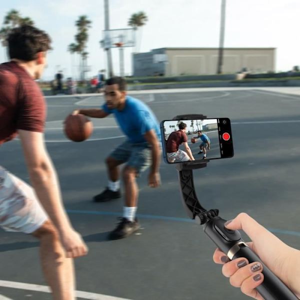 Perche Smartphone 2 in 1 - AVIZAR - Q08 - 1-akselinen stabilisaattori - Bluetooth-kaukosäädin - Musta