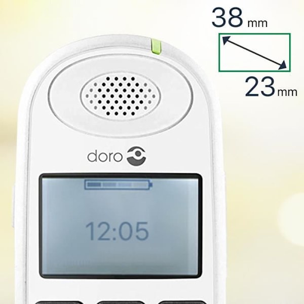 Set med 2 fasta DECT-telefoner för seniorer Clear Sound PhoneEasy 100W Duo Doro White Vit