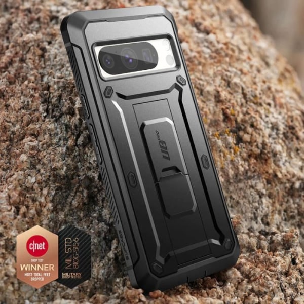 Full Body Cover til Google Pixel 8 Pro Stødsikker med Kickstand Supcase Sort Svart
