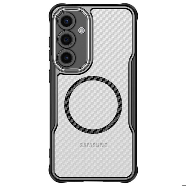 Coque til Samsung Galaxy S24 FE MagSafe Bag Carbon Antishock Forstærket Sort Svart