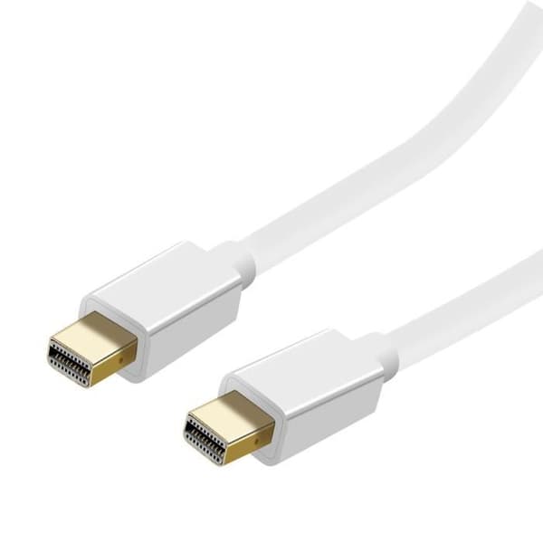Mini DisplayPort Videokabel - High Definition 4K - 1,8m - Han til Han - Hvid Vit