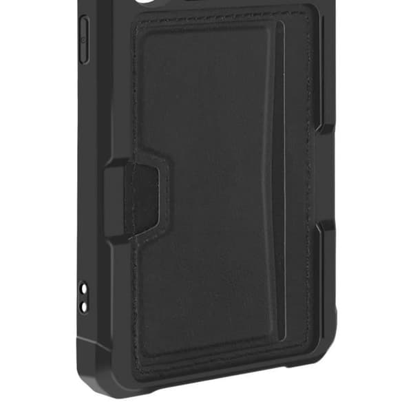 Cover - ADVARSEL - Samsung Galaxy S24 - Stødabsorberende - Kortholder - Sort Svart