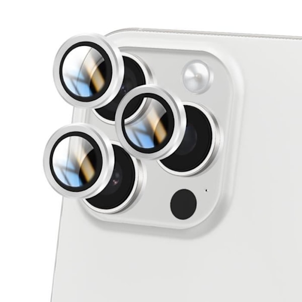 Härdat glas kamera - iPhone 16 Pro - Hårdhet 9H - Rep resistant - Enkel installation Grå