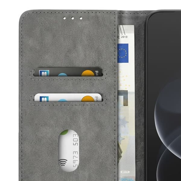 Plånboksfodral för Redmi Note 17 Pro Serie Chesterfield med Stöd Grå Grå