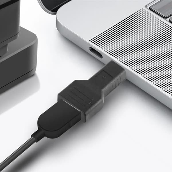 Lenovo Square Port til USB-C opladningsadapter, sort Svart