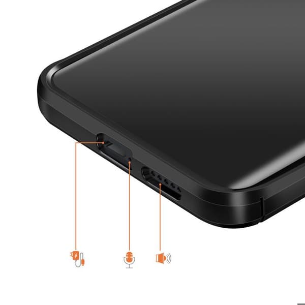 Siliconfodral för Redmi Note 15 5G / 4G med kolfiber-effekt, borstad textur, svart Svart