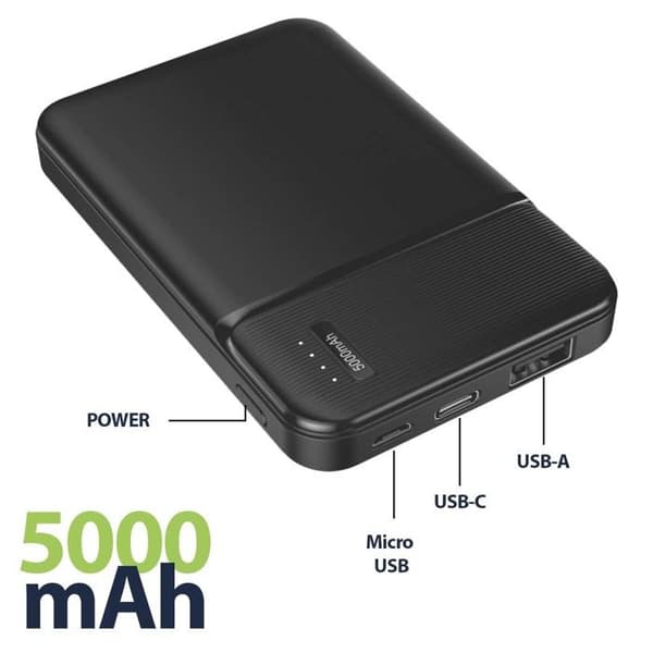 Tilbehørssæt - MAYAXESS - iPhone 13 - MagSafe-cover - Ekstern batteri 5000mAh - USB-C 20W oplader Vit