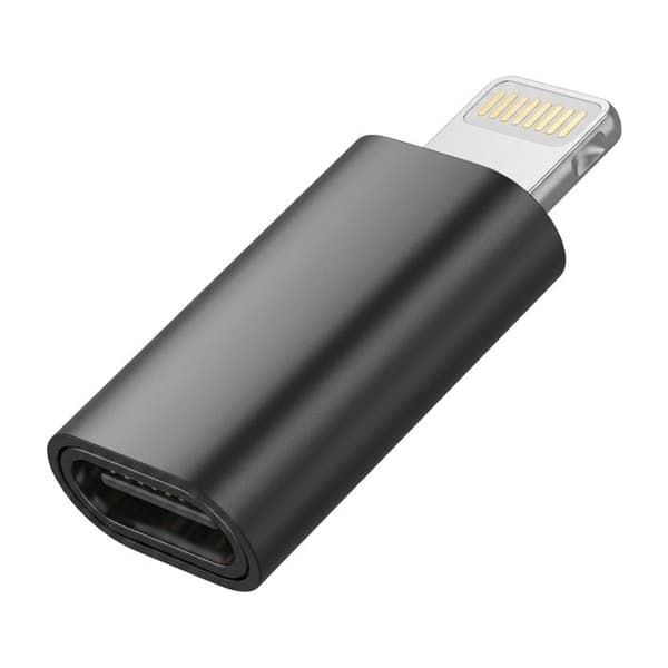 USB-C till Lightning-adapter för iPhone och iPad Blue Star Svart