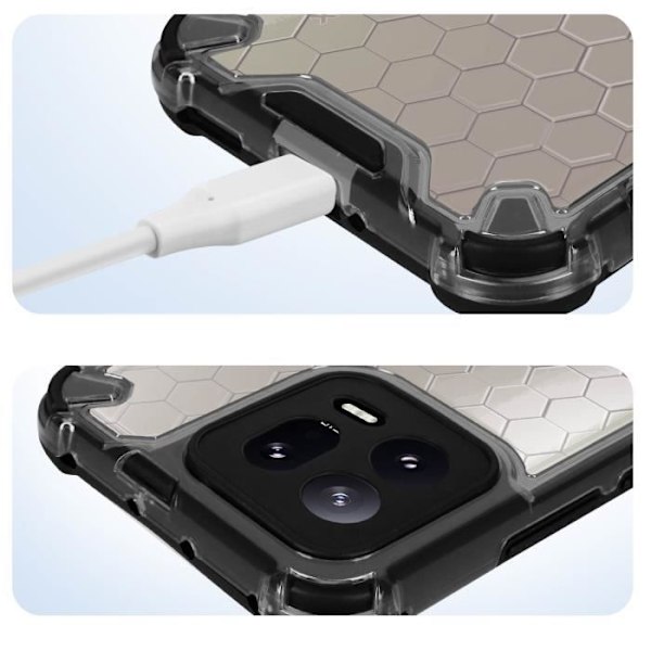 Kotelo Xiaomi 13:lle - AVIZAR - Vahvistetut kulmat - Honeycomb Hybrid musta Svart