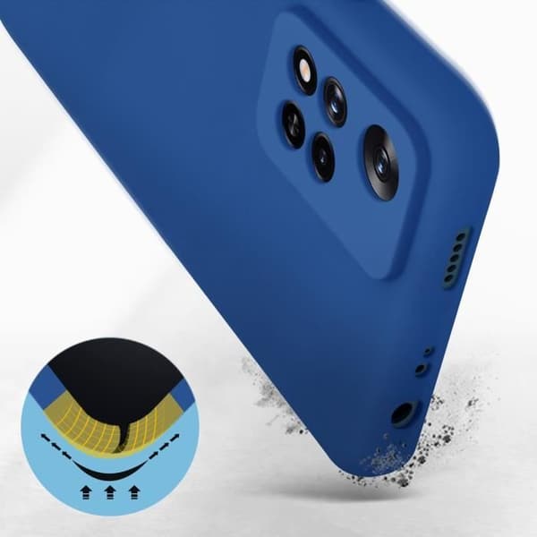 Beskyttelsesskal - Xiaomi - Redmi Note 11 Pro Plus - Semi-stiv silikone - Soft-touch - Blå Blå