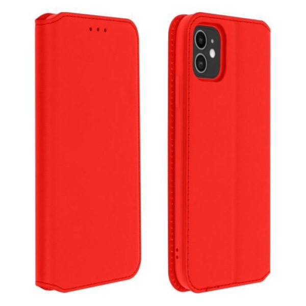 iPhone 11 Etui - AVIZAR - Folio Wallet Cover - Øko-læder Rød - Magnetisk - Supportfunktion Röd
