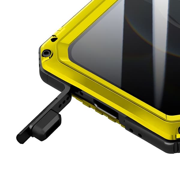 Cover til iPhone 17. Robust, vandtæt IP68 med håndledsrem i sort / gul Gul