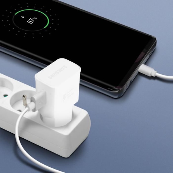 USB Væglader - Samsung - EP-TA200EBE - 15W - Quick Charge 3.0 - Hvid Vit