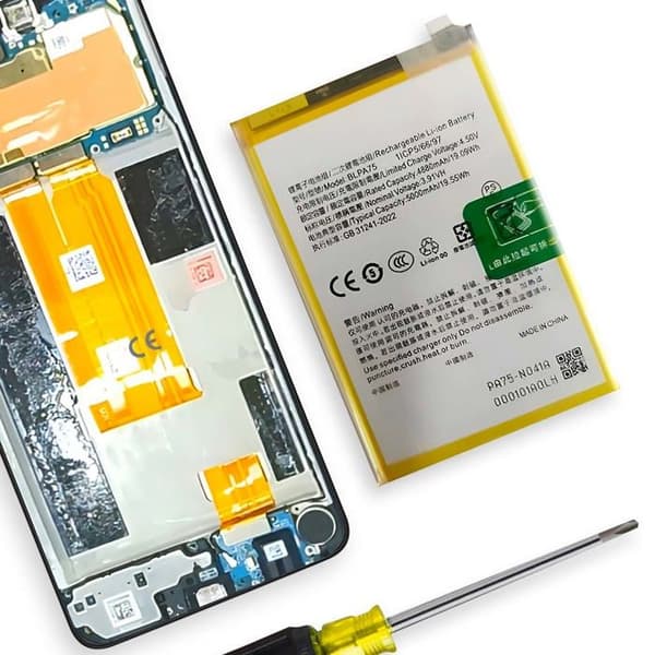 Intern batteri til Realme Note 60 5000mAh model BLPA75 Hvid
