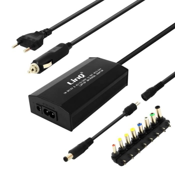Universel Oplader - LINQ - IT-150W - 150W - 8 spidser - 12 til 24V - Sort Svart