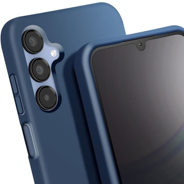 AVIZAR Corda puolijäykkä kotelo Samsung Galaxy A15 -puhelimelle - Midnight Blue - punottu nailonhihna Blå