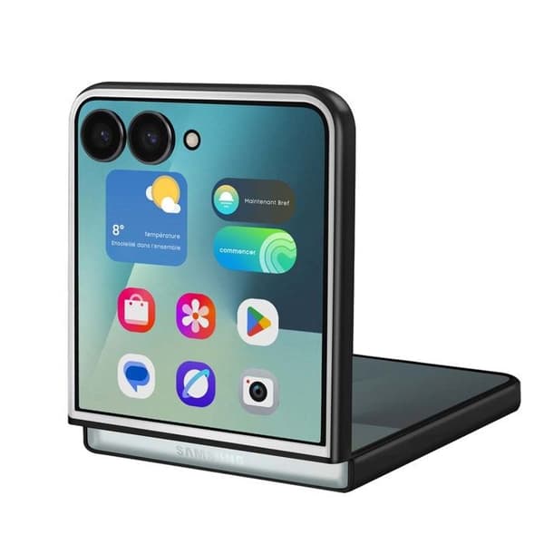 Coque til Samsung Galaxy Z Flip 7 Stødsikker med Magnetisk Ringstøtte Grå Grå