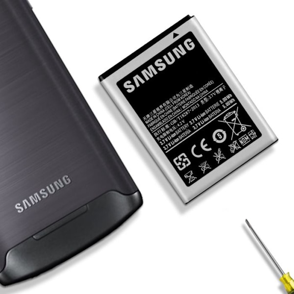 Internt batteri för Samsung Galaxy Xcover, Wave 3 och Omnia W Kapacitet 1500mAh Svart