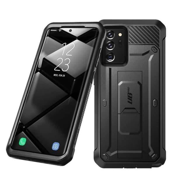 Coque - Supcase - Unicorn Beetle Pro - Galaxy Note 20 Ultra - Sort - Fuld beskyttelse - Bælteklips Svart