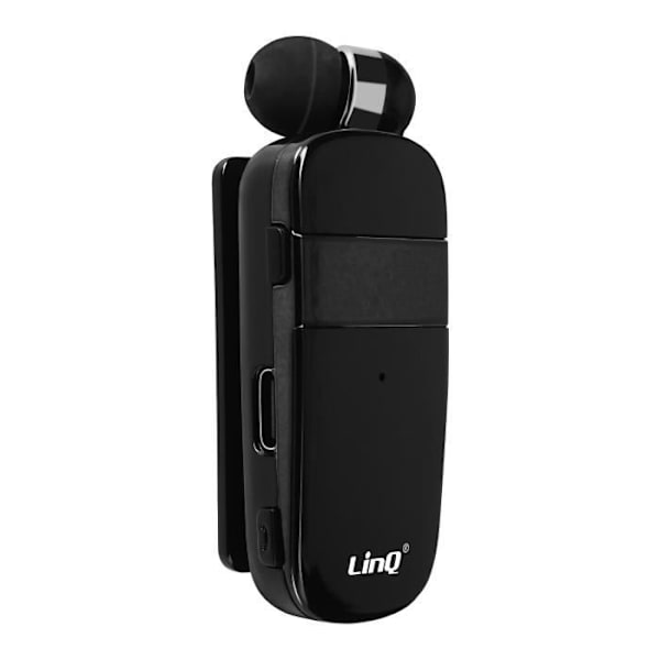 Bluetooth-headset - LinQ - R8344 - Batteritid 10h - Retractable kabel - Multipoint Svart