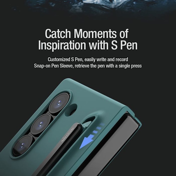 Siliconefodral för Galaxy Z Fold6 med plats för S Pen Nillkin Grön Grön