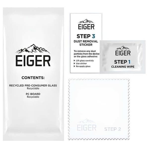 Härdat Glas - EIGER - iPhone Air - Antispion - 9H - 0,33 mm Svart