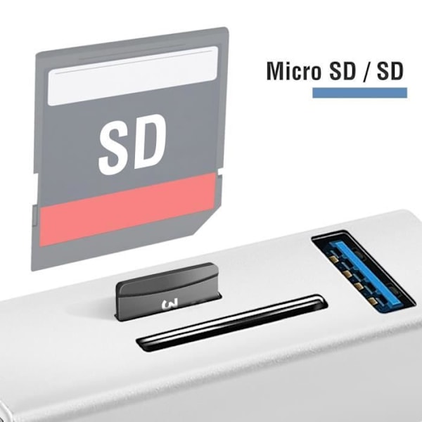 5 in 1 USB-C-keskitin 3 x USB-porttia SD-micro-SD-kortinlukija hopea