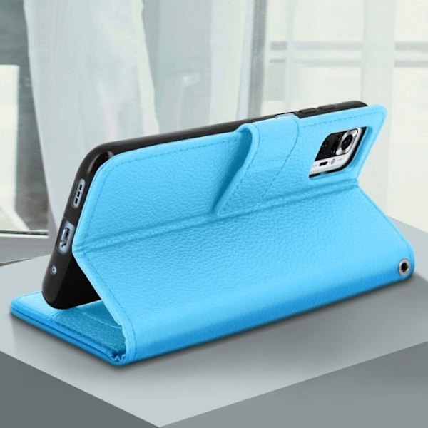 Cover - AVIZAR - Xiaomi Redmi Note 10 Pro - Standfunktion - Kortholder - Blå Blå