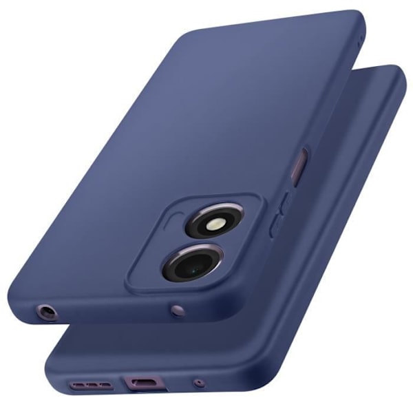 Coque til Motorola Moto E14 Blød Mat Mørkeblå Blå