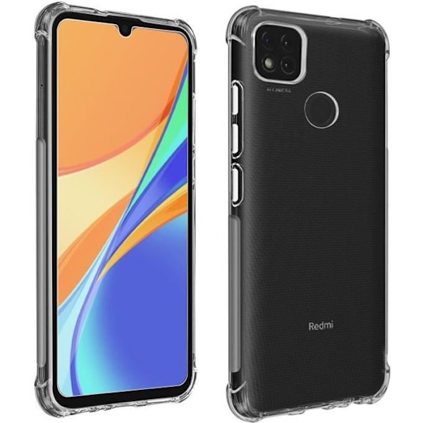 Skal för skydd - Xiaomi - Redmi 9C - Halvstyv silikon - Transparent - Stötsäker och repfria Transparent