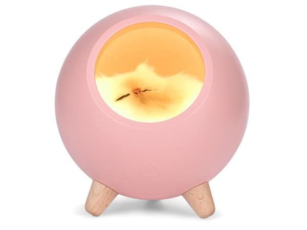 Natte lampe til barn Model Sleepy Cat Rosa Rosa