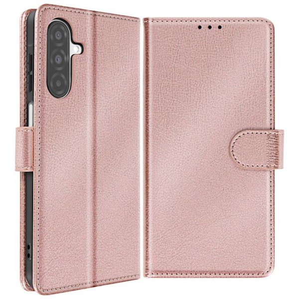 Samsung Galaxy A26 Klapilompakko ja Videotuki Vaaleanpunainen Shamponi Rosa
