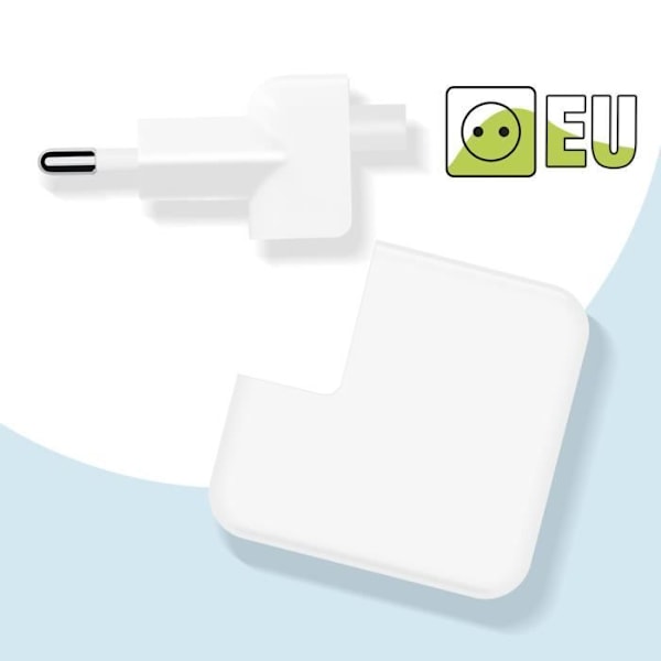USB C väggladdare för MacBook Snabbladdning 30W Kabel 1.7m Moxie Vit Vit