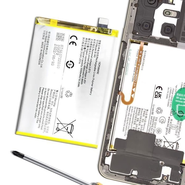 Intern batteri til Vivo Y35 5000mAh model B-Y1 Hvid Vit