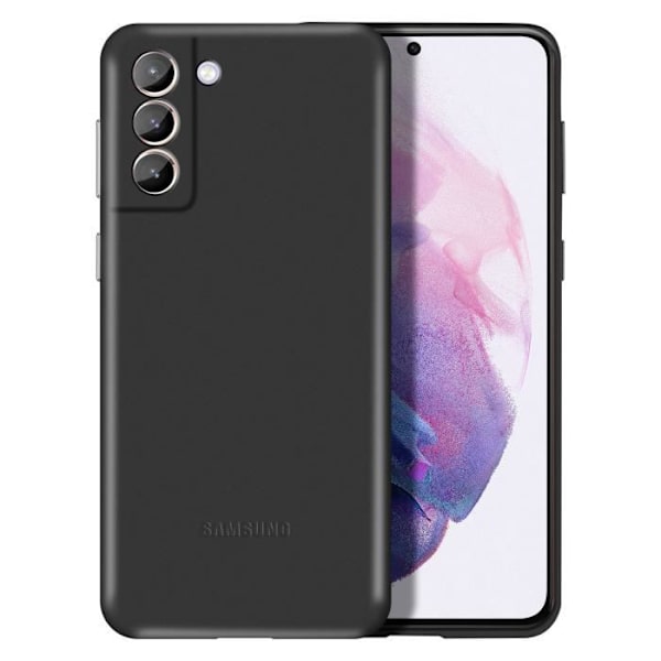 Coque - Samsung - Galaxy S21 Plus - Ægte læder - Fleksibel - Robust beskyttelse Svart