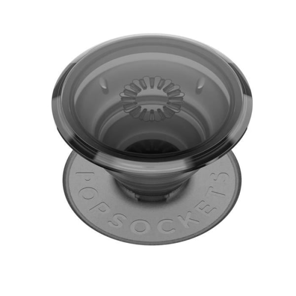 Telefonaccessory - POPSOCKETS - PopGrip - Sort Translucent - Ultra-let - Sammenklappelig genomskinlig svart