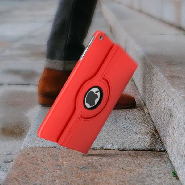 Fodral med 360° roterande stativfunktion Röd skal iPad Mini 4/5 Röd
