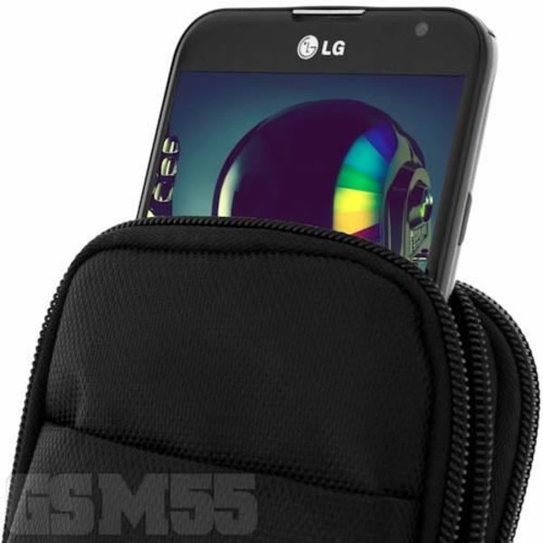 Smartphoneetui - Bigben - Størrelse XXL - Nylon - Vannavstøtende - Karabin inkludert Svart