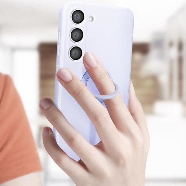 Fodral till Samsung Galaxy S23 - AVIZAR - Flexibel - Lila - Soft touch - Ringstöd Lila