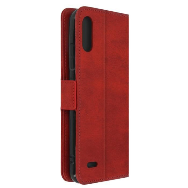 Étui - AVIZAR - LG K22 - Ekologiskt läder - Röd - Videostöd - Vintage Röd