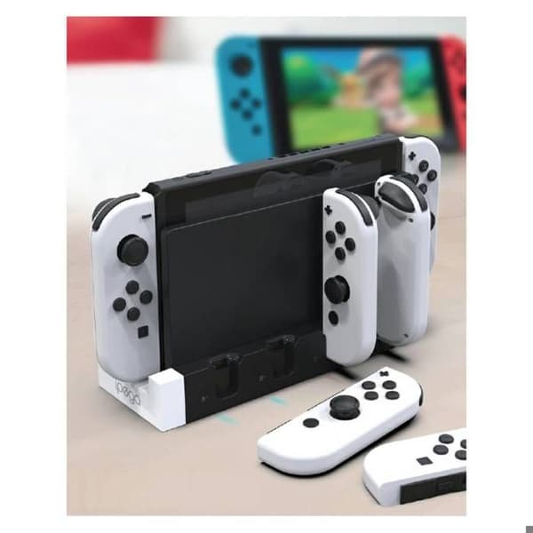 Laddstation - Ipega - 4-i-1 - Vit - USB - För Nintendo Switch Vit