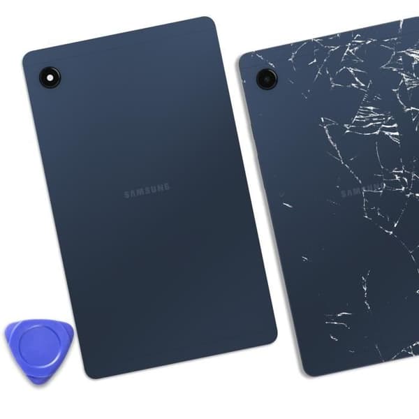Chassis til Samsung Galaxy Tab A9 med erstatningsbatteriklap i blå Blå