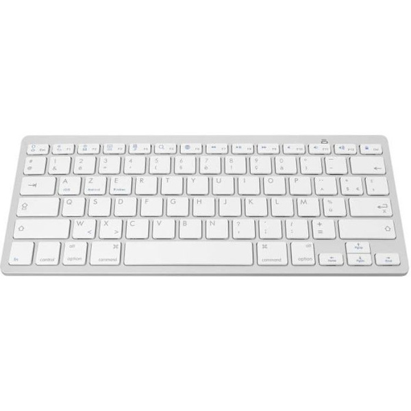 Langaton AVIZAR Bluetooth-näppäimistö - AZERTY - Saksimekanismi - 0,2 s vasteaika - Valkoinen