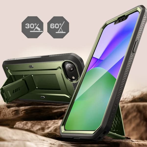 Heltäckande skal för iPhone 17:e serien Unicorn Beetle Pro med ställ Supcase Grön Grön