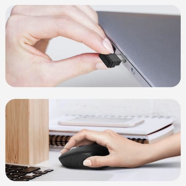 Trådløs mus Tabletcomputer Macbook USB-C USB-adaptere Akashi Sort